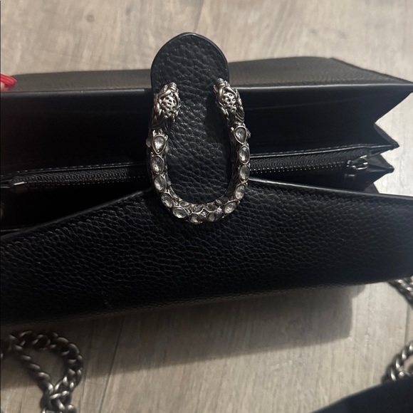 Black Leather Chain crossbody Bag